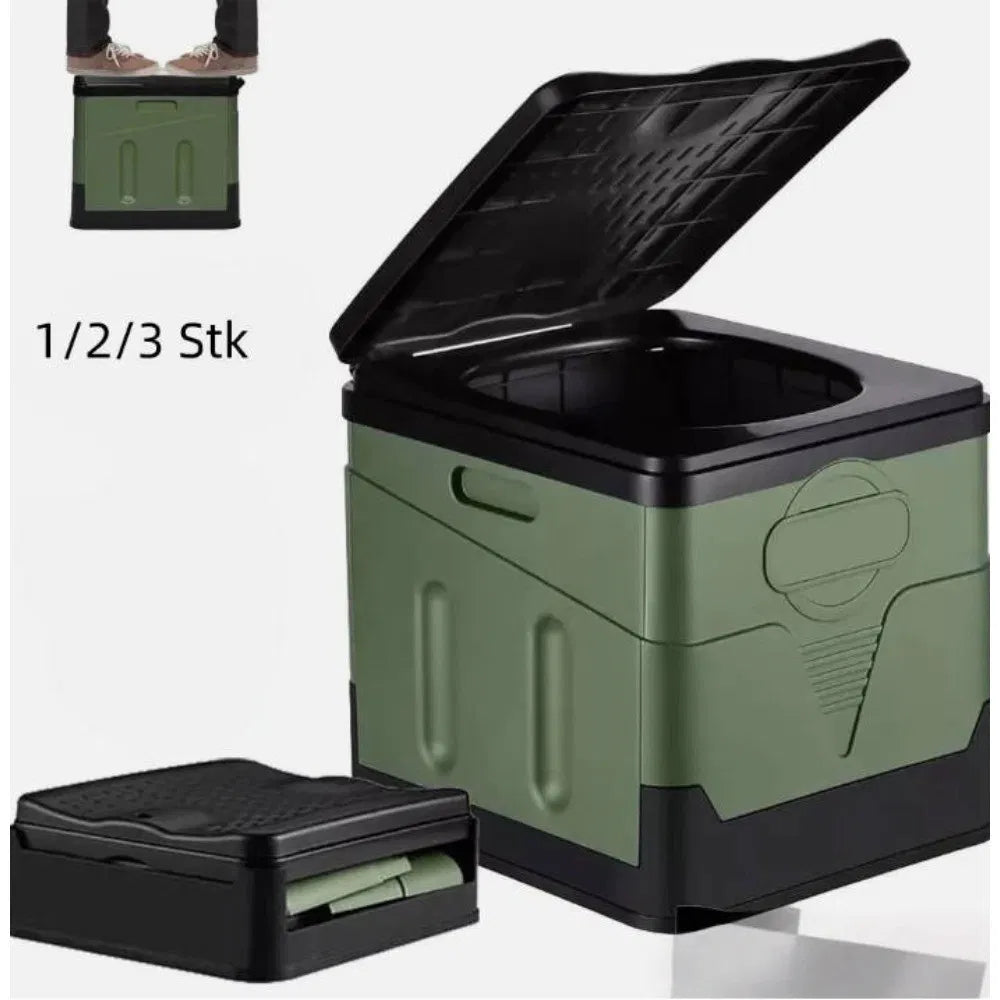 Portable Folding Camping Toilet with 20 L Tank, 330 lb Capacity – image 8