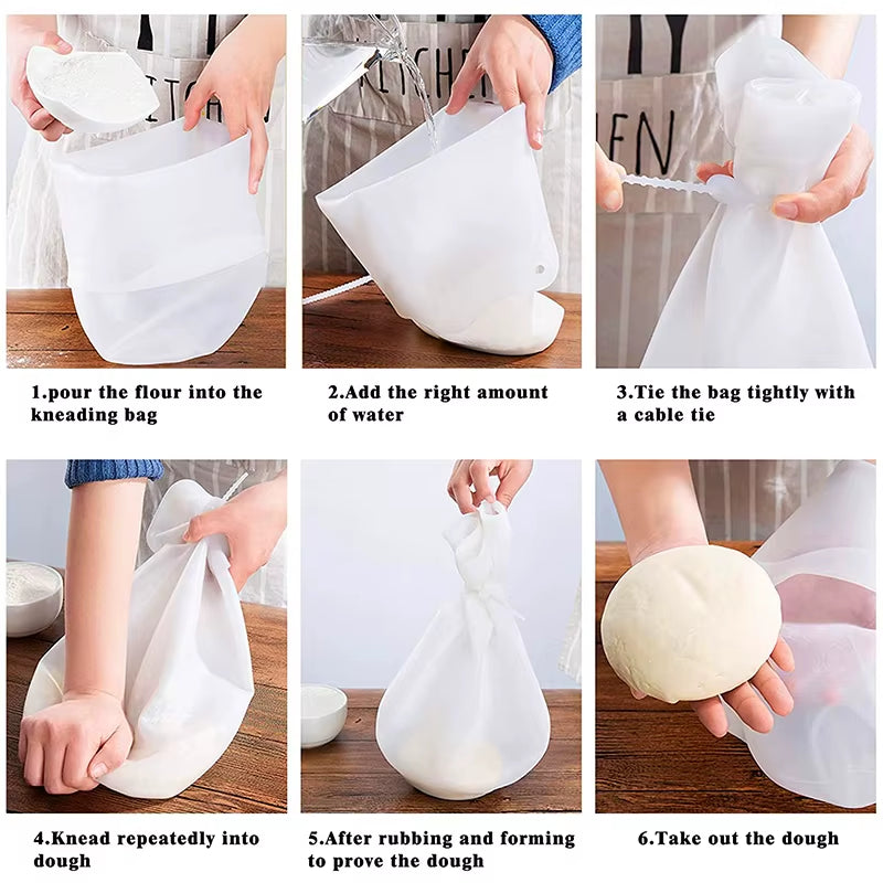 Silicone Dough Kneading Bag – Reusable Bread & Pizza Mixer – image 7