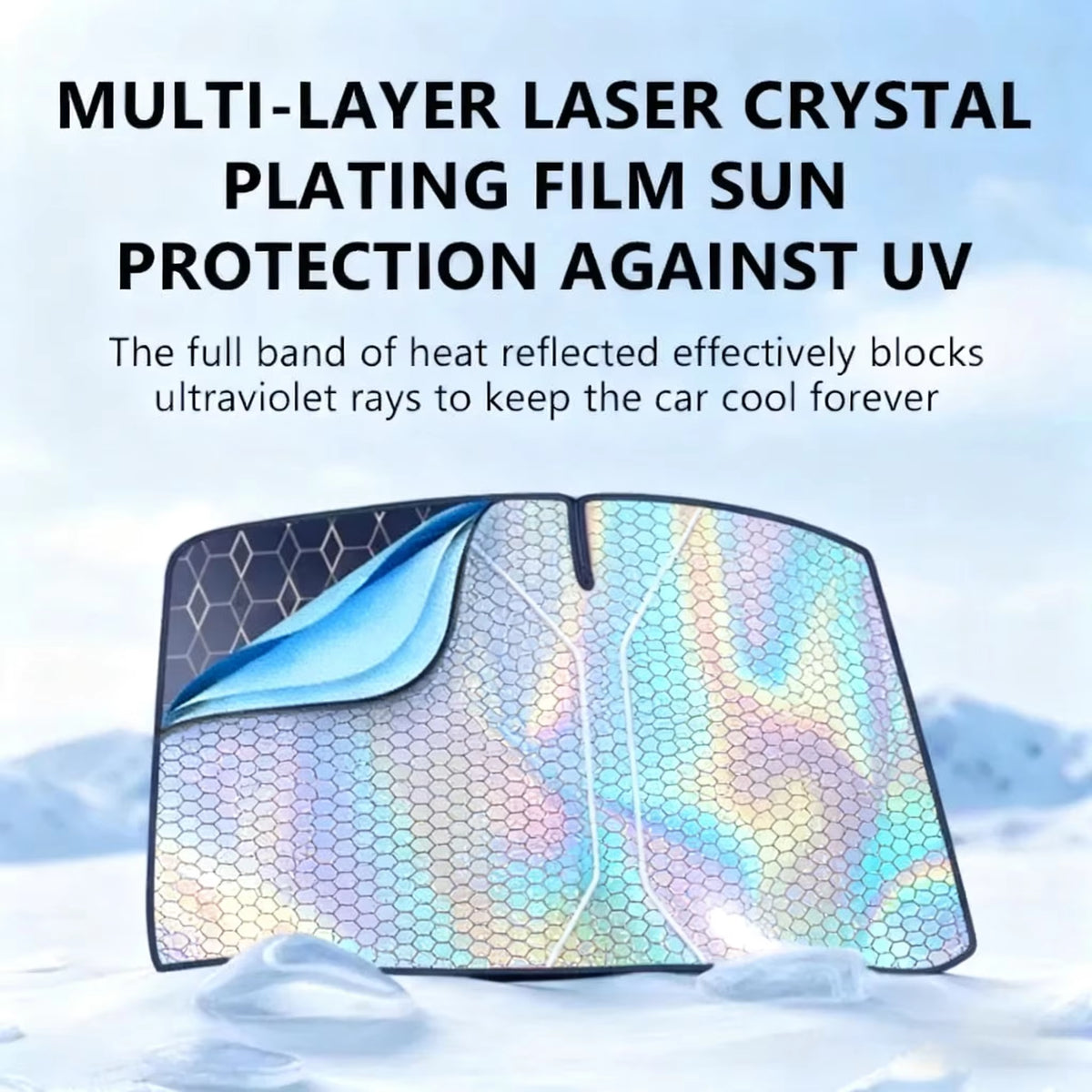 Windshield Sun Shade 5-Layer - Foldable Thick UV Reflective Cover – image 5