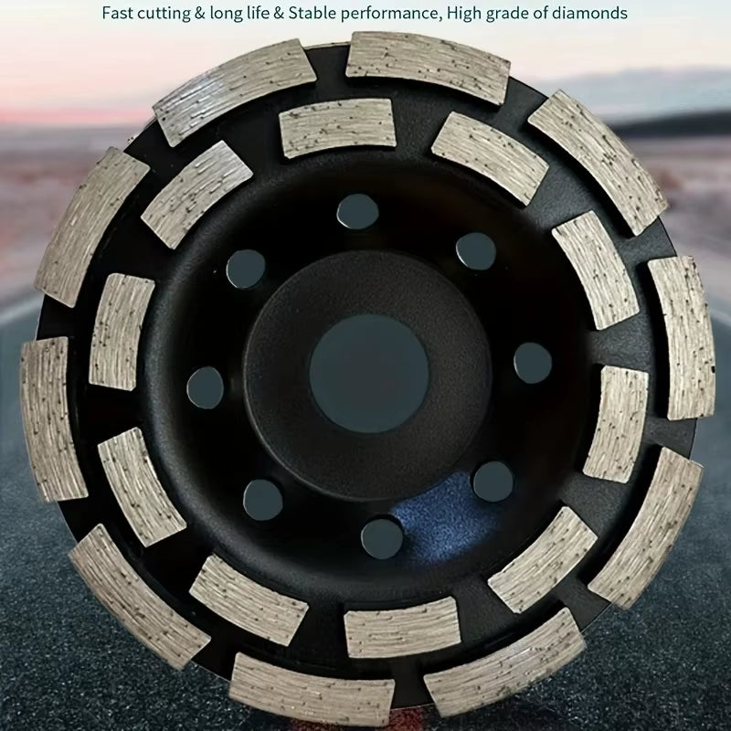 Construction Diamond Cup Grinding Wheel 4 in - Double Row Concrete Disc – image 7