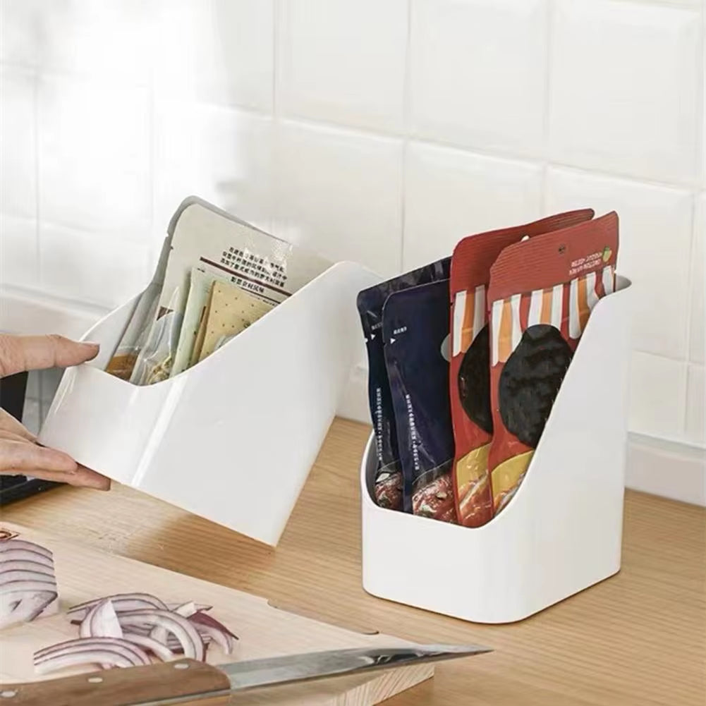 Fridge Organizer Bin – Clear Slanted Storage Box – image 5