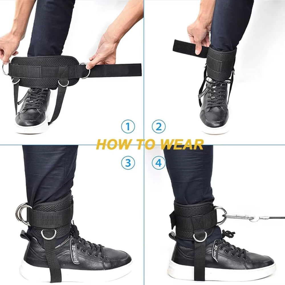 Ankle Straps for Cable Machine - Padded Gym Kickback Cuffs – image 7