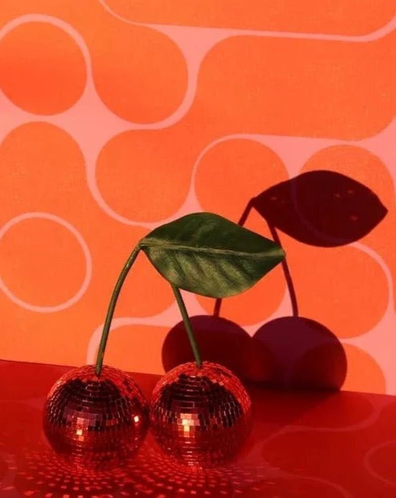 Cherry Disco Ball Decor, Mirrored Tabletop Ornament – image 4