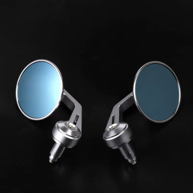 CNC Aluminum Bar End Motorcycle Mirrors, 7/8 in Pair