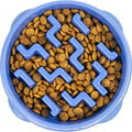 Slow Feeder Dog Bowl – 2 Cup Non-Slip, Blue