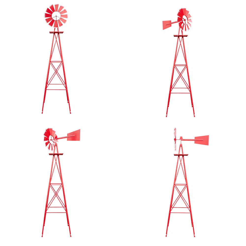 Decorative Garden Windmill 8 Ft, Steel Yard Windmill with Ball Bearing – image 16