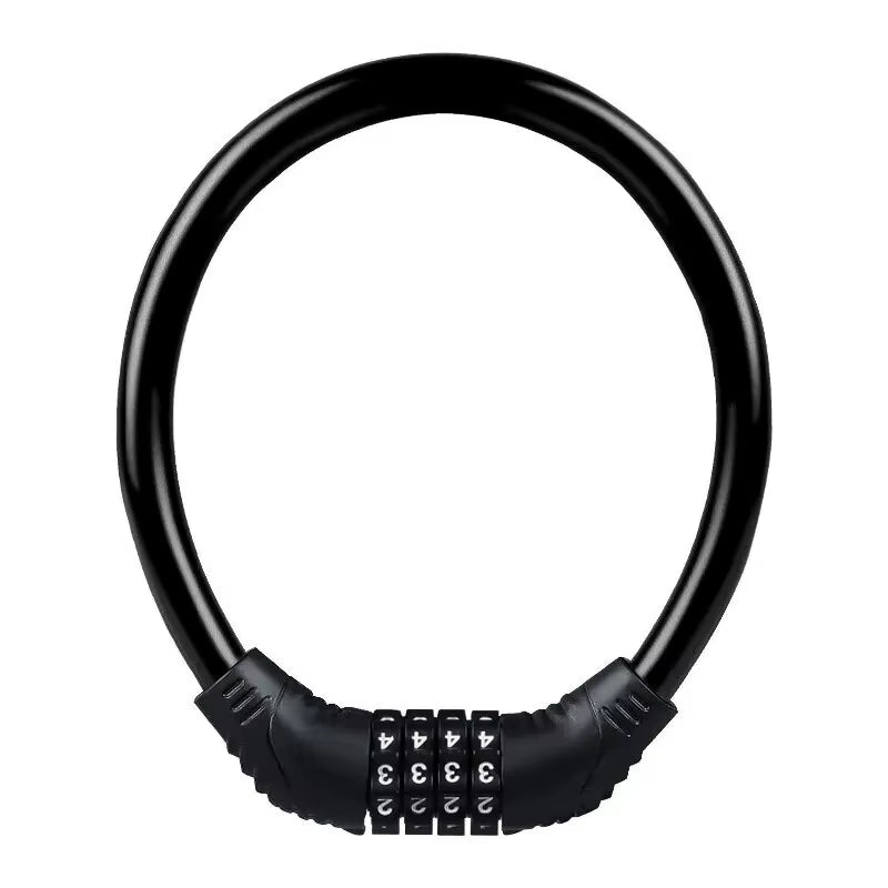 Bike Lock - 4-Digit Combination Cable Lock for Bicycle and Scooter