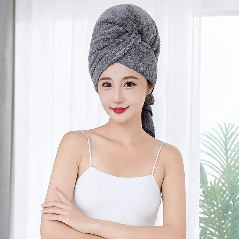 Microfiber Hair Towel Wrap Extra Large with Elastic Band – image 9