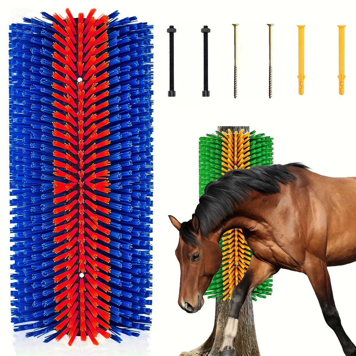 Livestock Scratching Brush for Horses, Cattle and Goats, Itch Relief – image 2