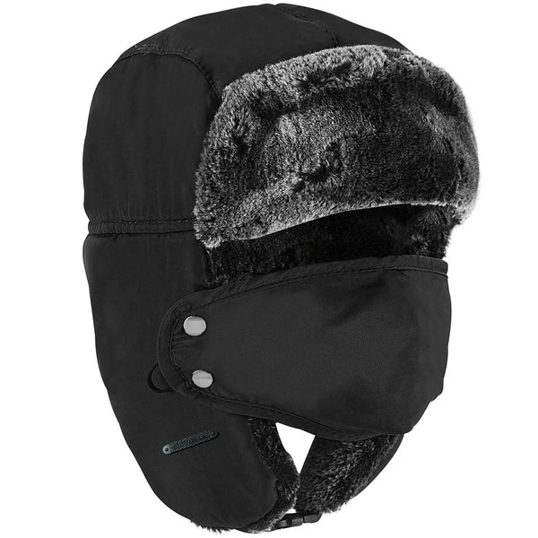 Workwear Winter Trapper Hat with Windproof Face Mask, Ear Flap Hat