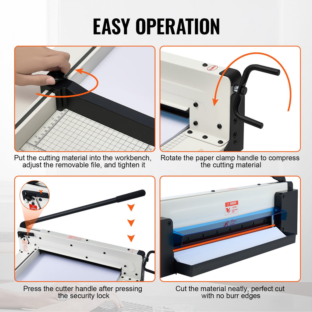 Heavy Duty Guillotine Paper Cutter, 17 Inch, 400 Sheet Capacity – image 6