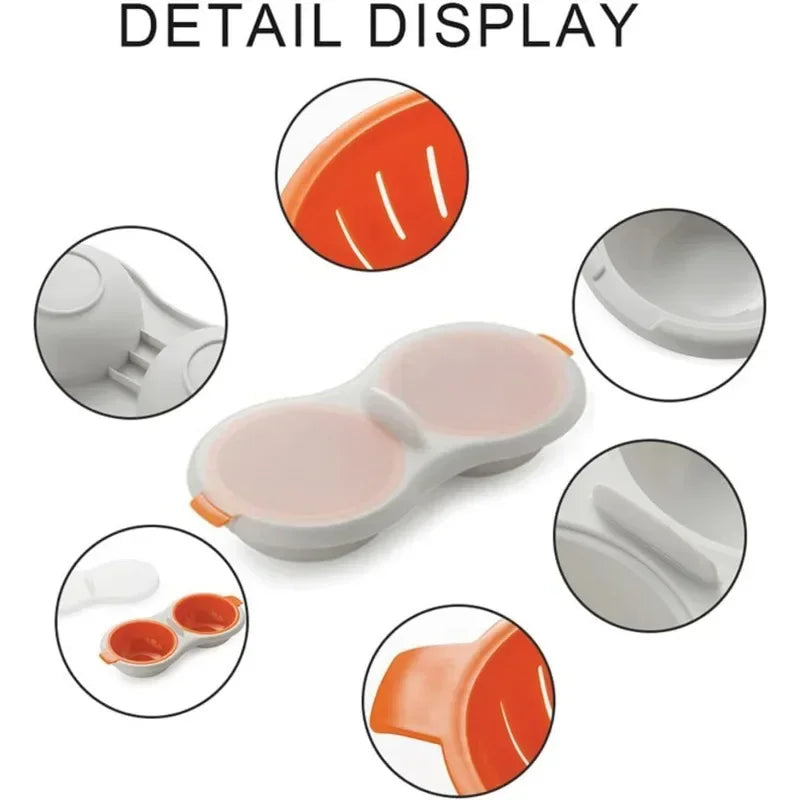Microwave Egg Poacher – Double-Cup Quick Egg Cooker – image 5