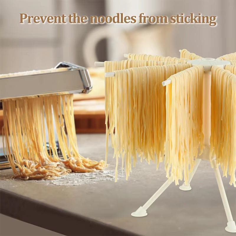 Pasta Drying Rack, Collapsible Spaghetti Noodle Dryer with 10 Bars – image 5
