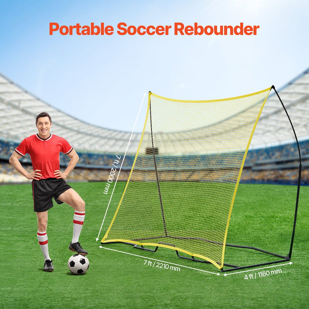 Portable Soccer Rebounder Net 7 x 7 ft with Carry Bag – image 2