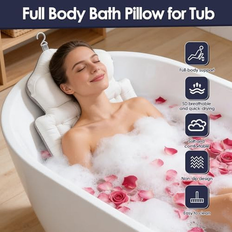 Bath Pillow for Tub, Full Body Thick Bathtub Cushion – image 2