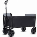 Collapsible Wagon with Wheels, 3-in-1 Folding Utility Cart, 220 lb