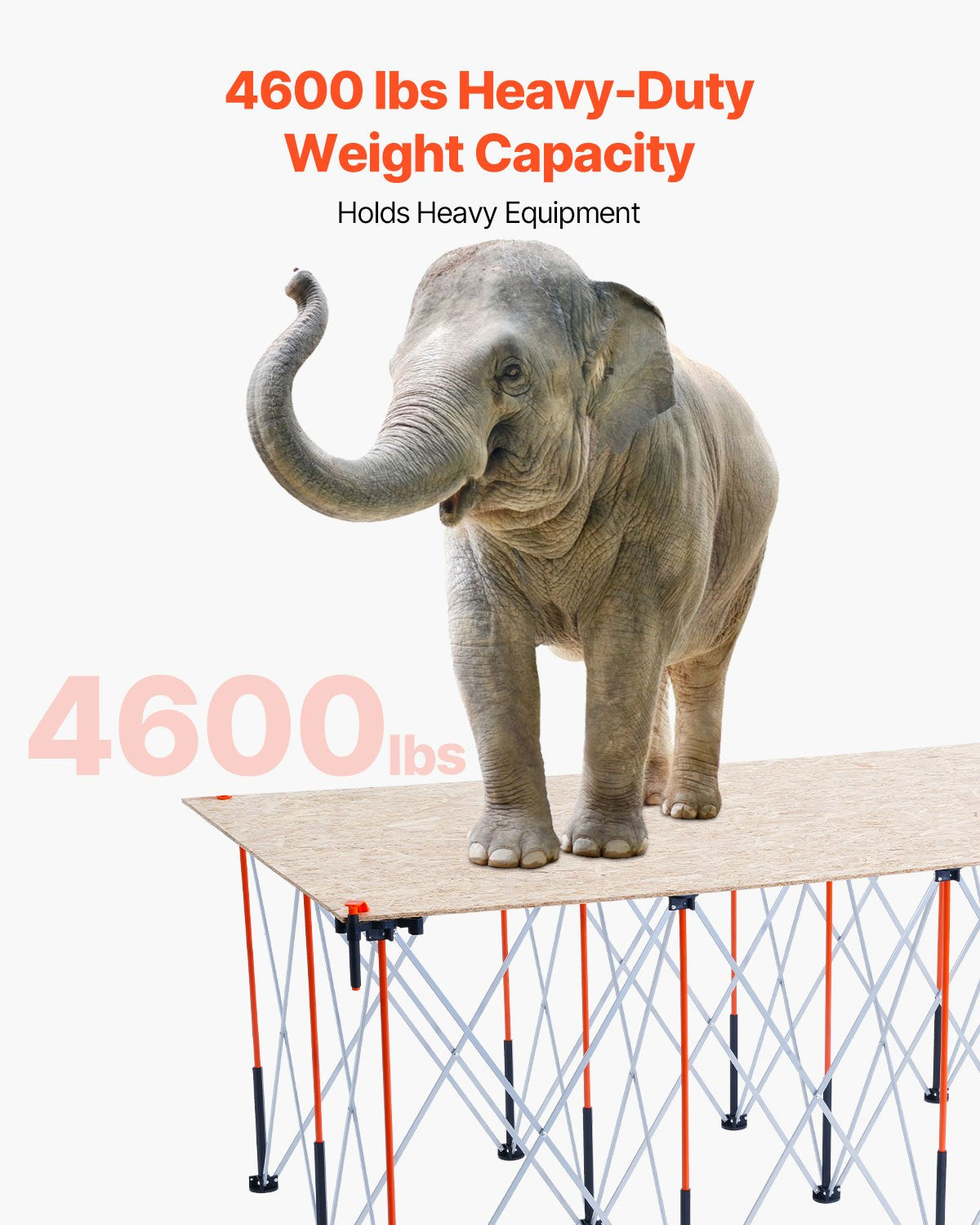 Portable Folding Workstand 8 x 4 ft, 6000 lb Capacity