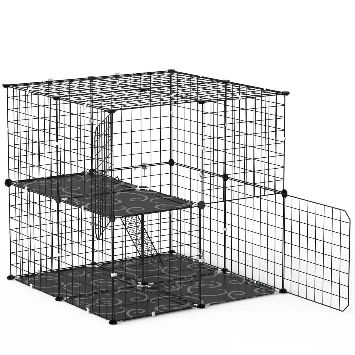 Cat Cage, 2-Tier Playpen with Ladder and 2 Doors, 28 in – image 8