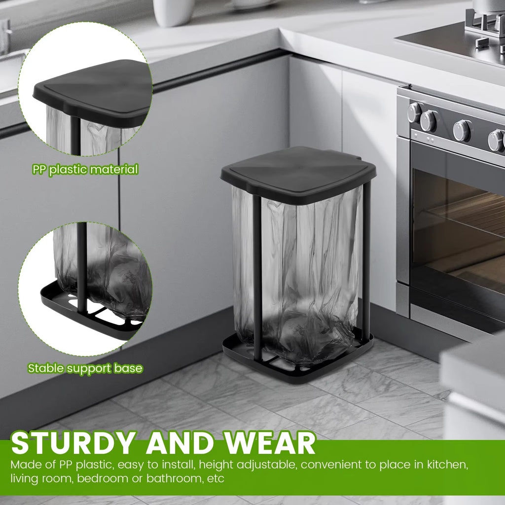 Foldable Adjustable Camping Trash Can with Lid – image 4