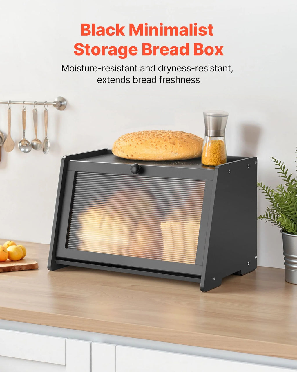 Bread Box - Large Bamboo Kitchen Counter Bread Storage – image 6