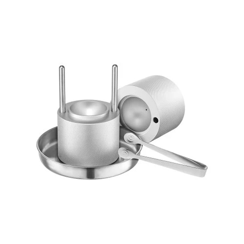 Ice Ball Press 2.1 in, Aluminum Ice Sphere Maker with Tongs and Tray
