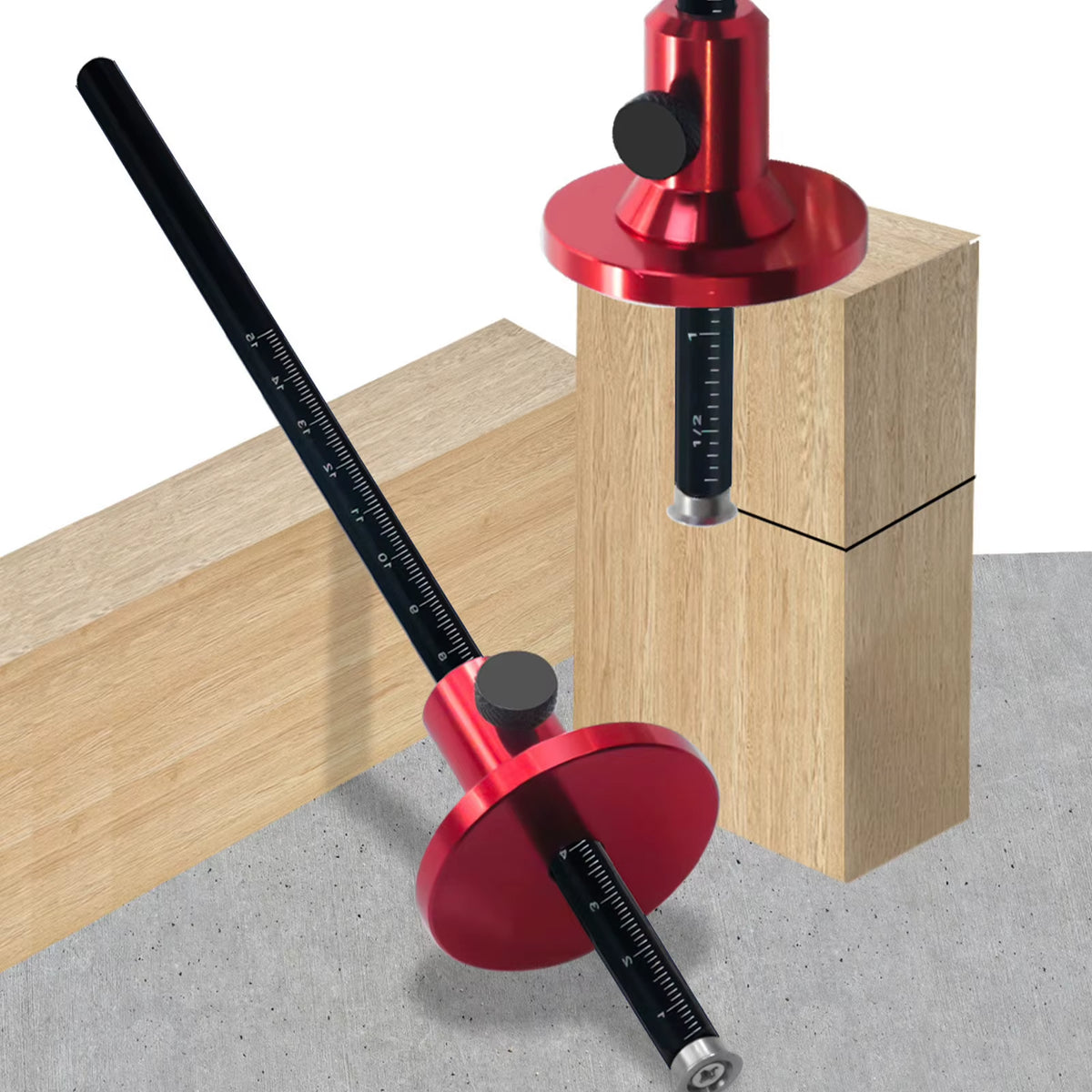 Wheel Marking Gauge - Aluminum Woodworking Scriber with Inch/Metric – image 5