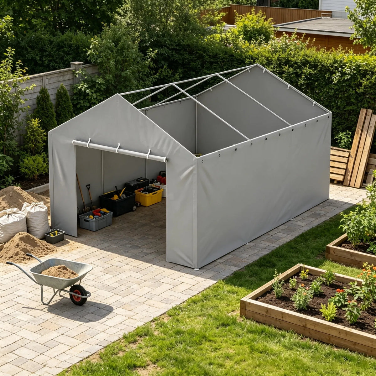 12 x 20 ft Carport Replacement Side Wall Kit, Waterproof UV50+ – image 7