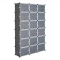 Shoe Rack Cabinet, 36-Cube 72-Pair Modular Storage Organizer
