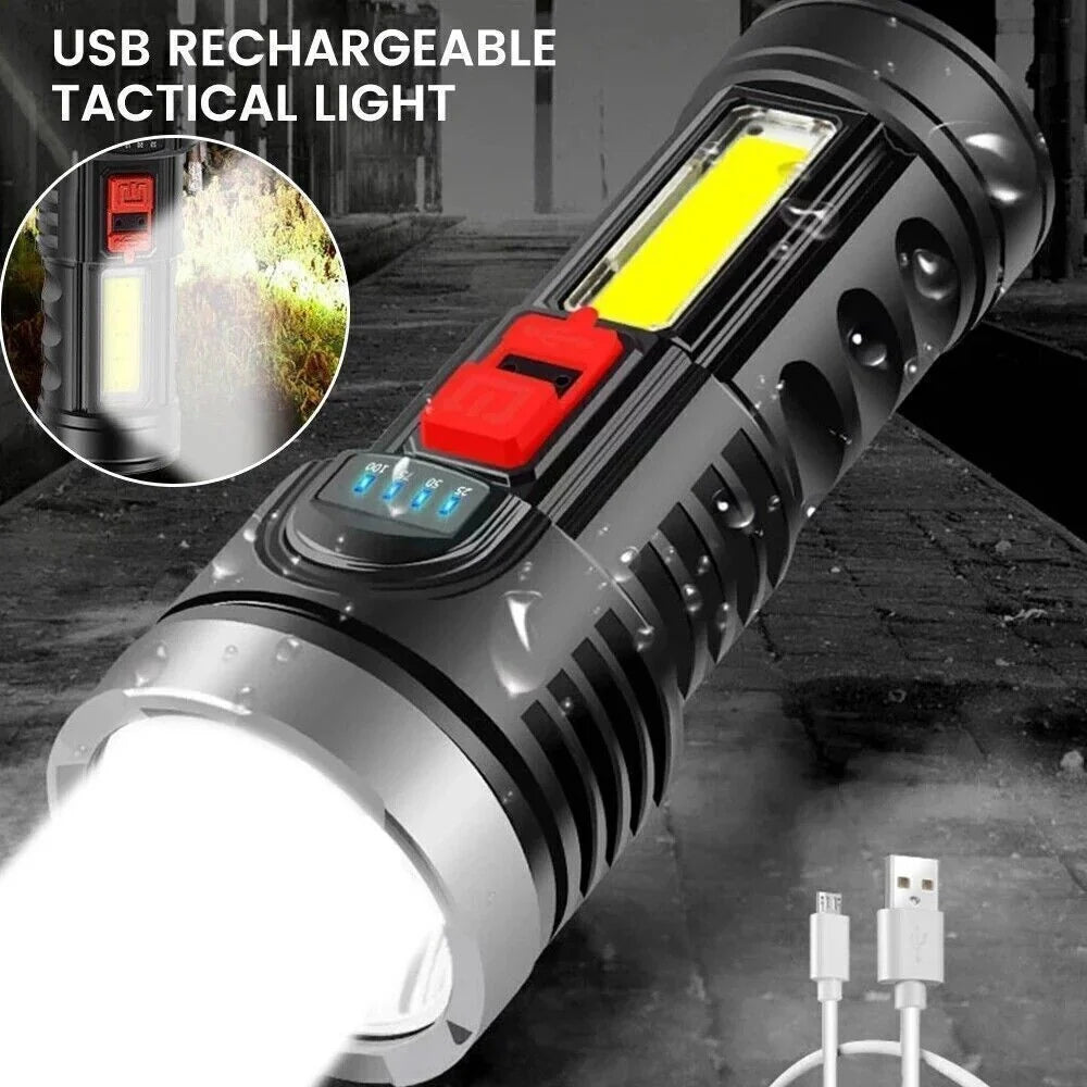 LED Work Light – Rechargeable Flashlight with COB Side Light – image 9