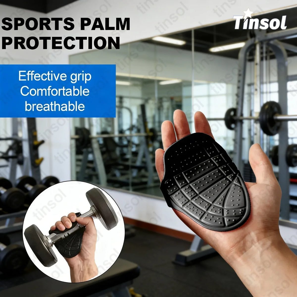 Weight Lifting Grip Pads – Silicone Non-Slip Hand Grips, 1 Pair – image 2