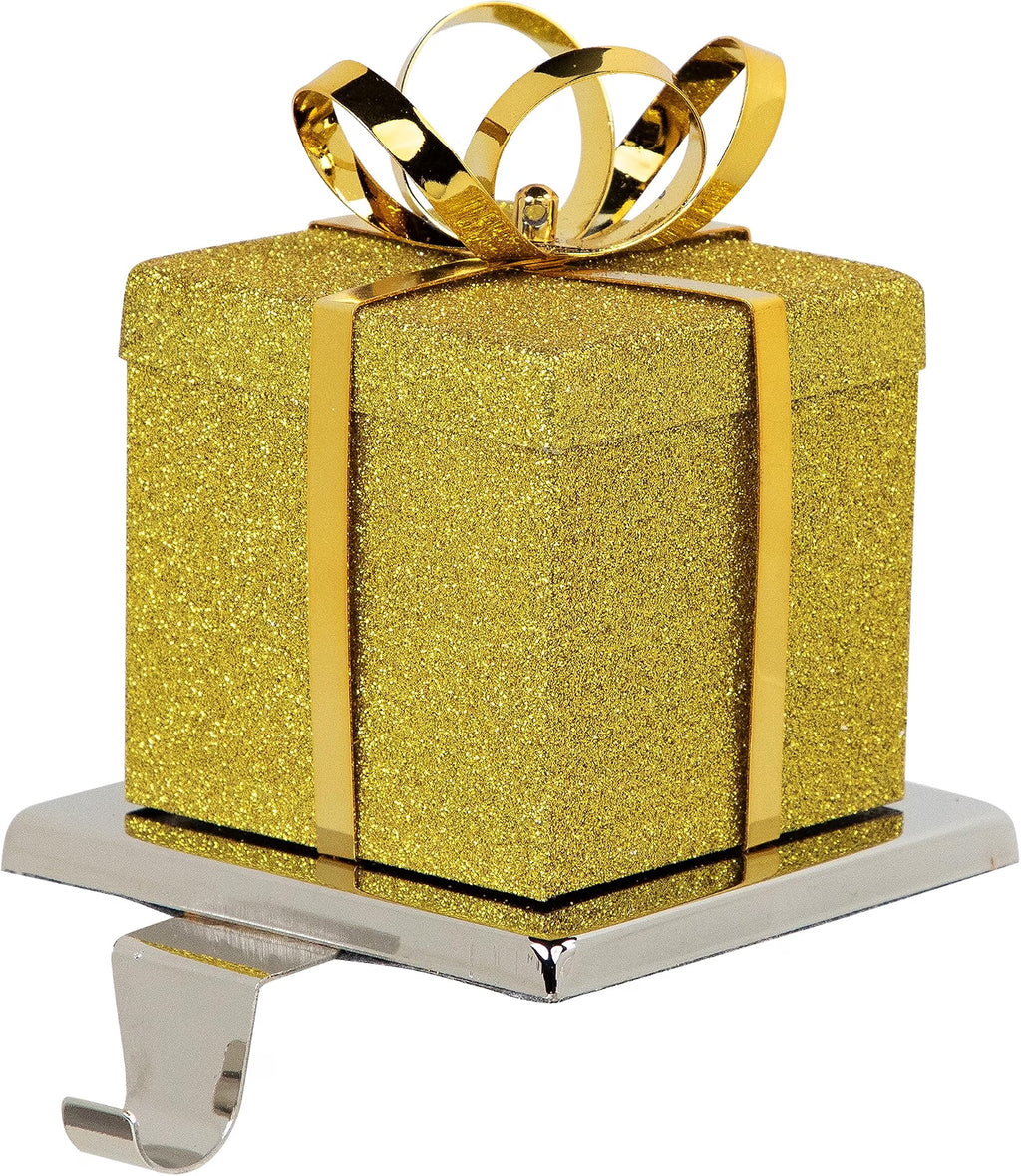 Christmas Stocking Holder - 5.5 in Glitter Gift Box Mantel Hanger – image 6