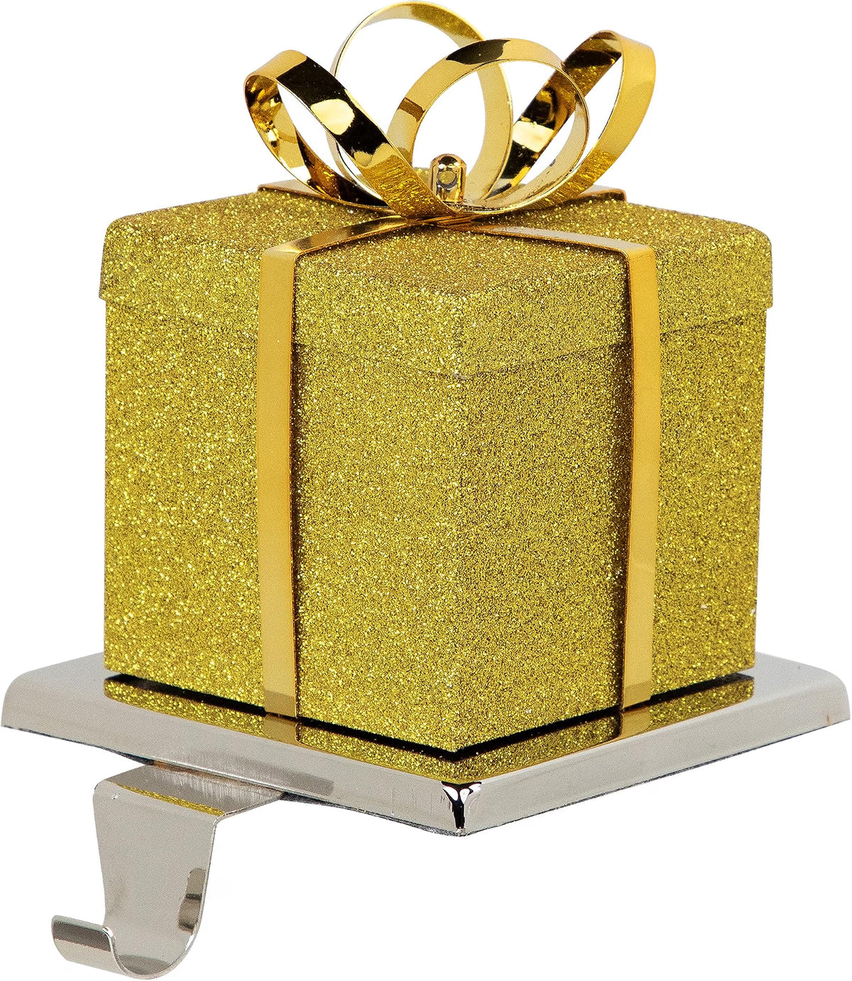 Christmas Stocking Holder - 5.5 in Glitter Gift Box Mantel Hanger – image 6