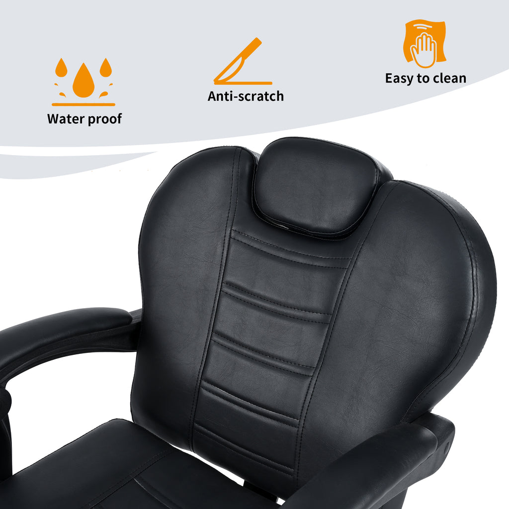 Reclining Hydraulic Barber Chair with 360 Swivel and Footrest – image 2
