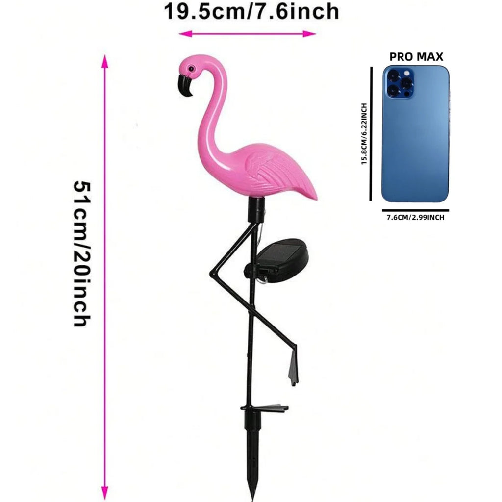 Solar Flamingo Garden Stake Light - LED Pathway & Lawn Light