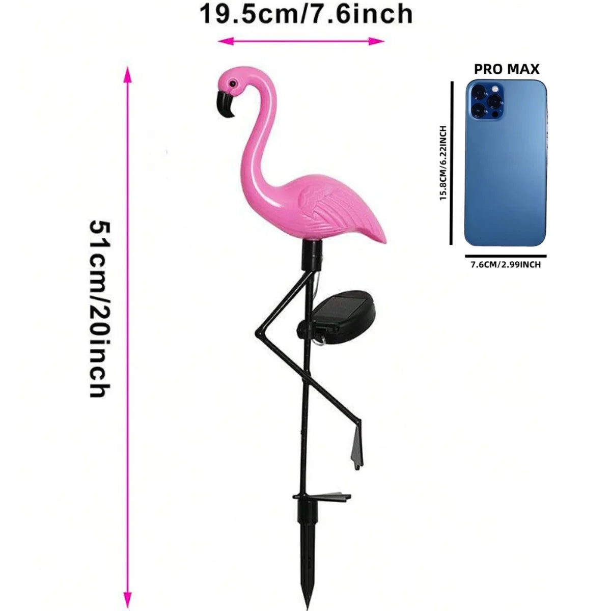 Solar Flamingo Garden Stake Light - LED Pathway & Lawn Light