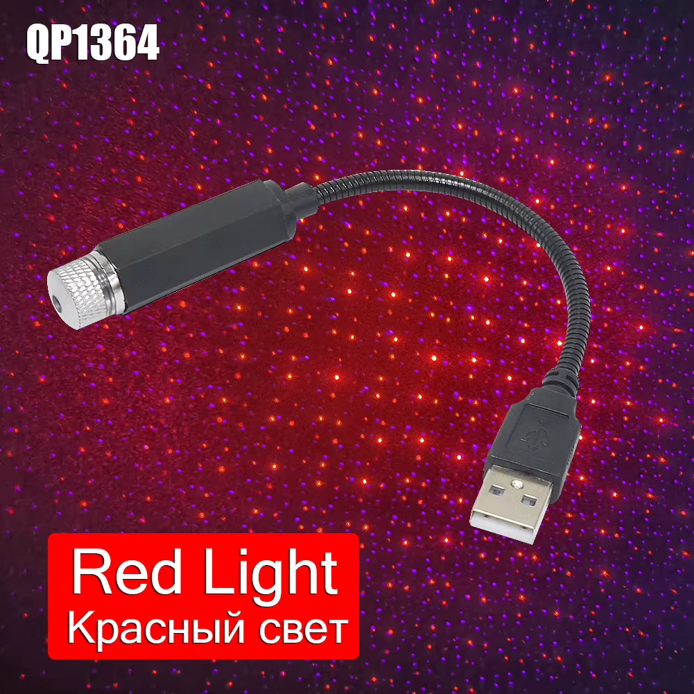 Car Roof Star Projector - USB Galaxy Night Light for Car Interior & Room