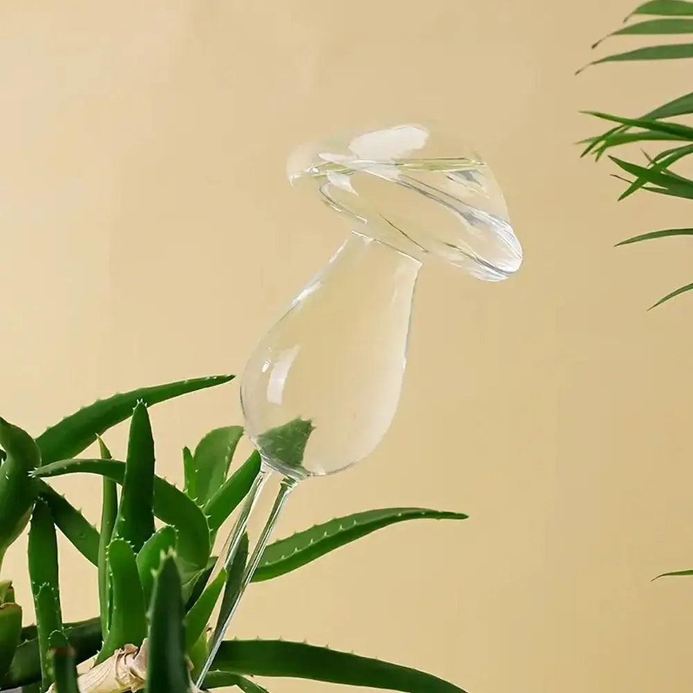Plant Watering Globe, Glass Mushroom Self-Watering Bulb – image 2