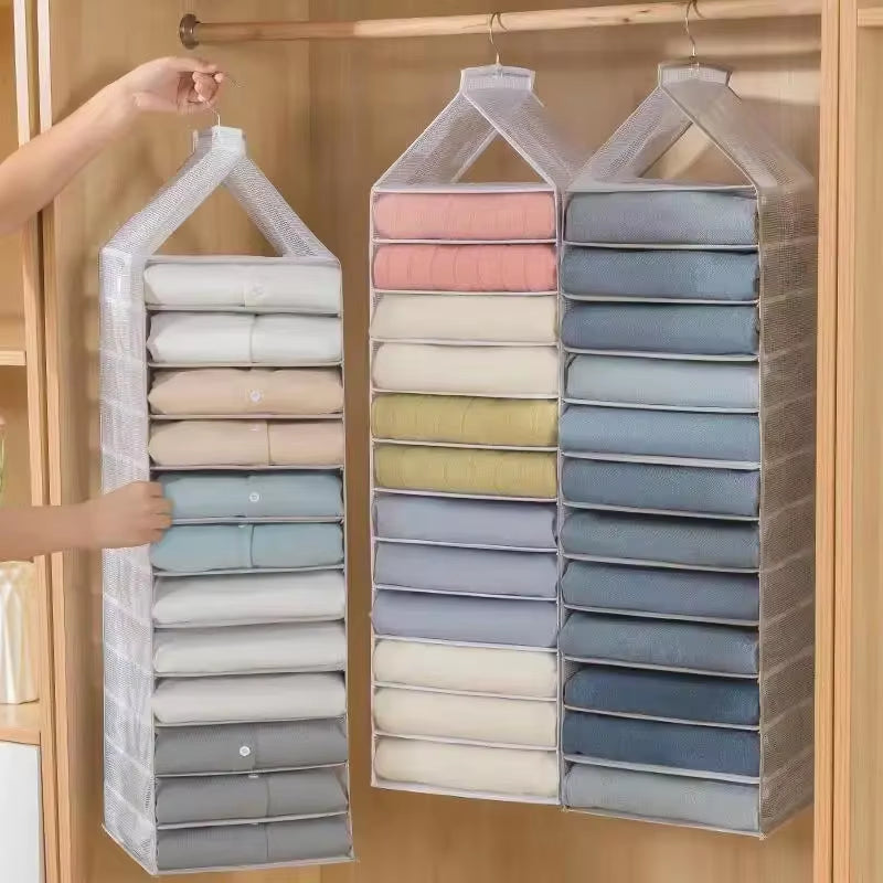 Hanging Closet Organizer – Clear 6, 9 or 12 Compartment Bag – image 5