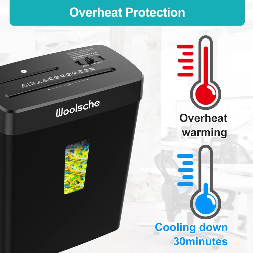 10-Sheet Cross Cut Paper Shredder with 3.43 Gallon Bin, P-4 Security – image 6