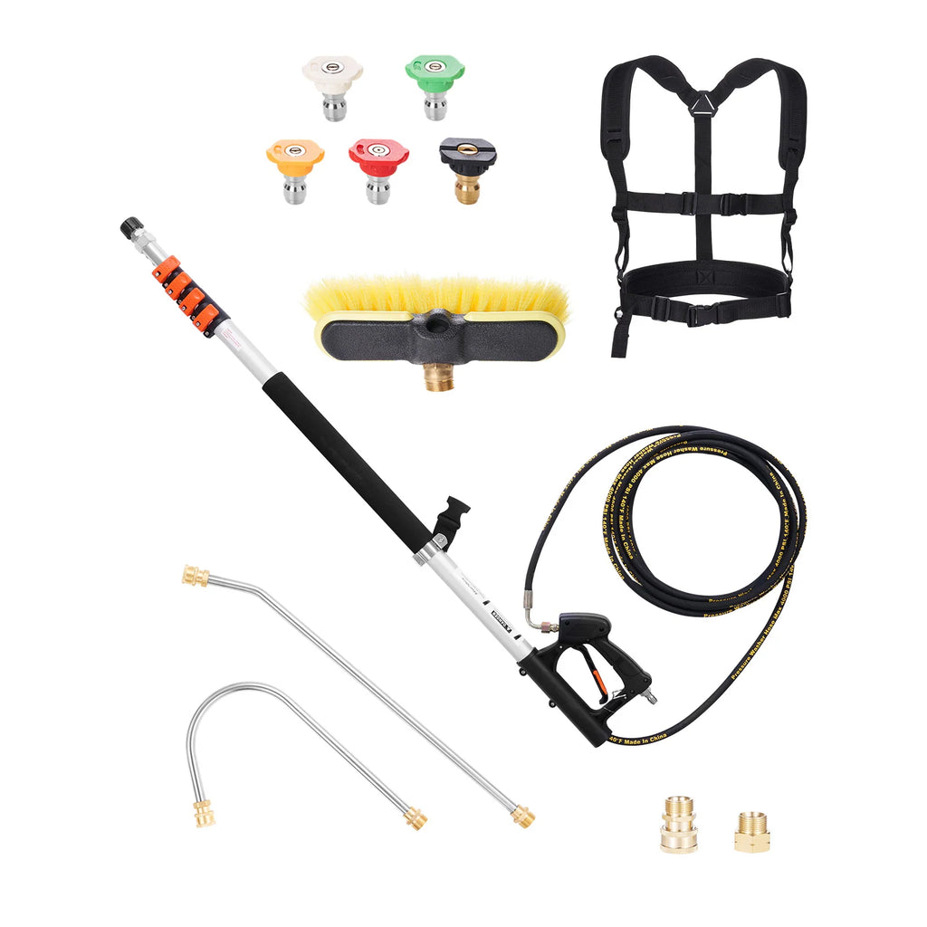 18 ft Telescoping Pressure Washer Wand with Gutter Cleaner Kit – image 8