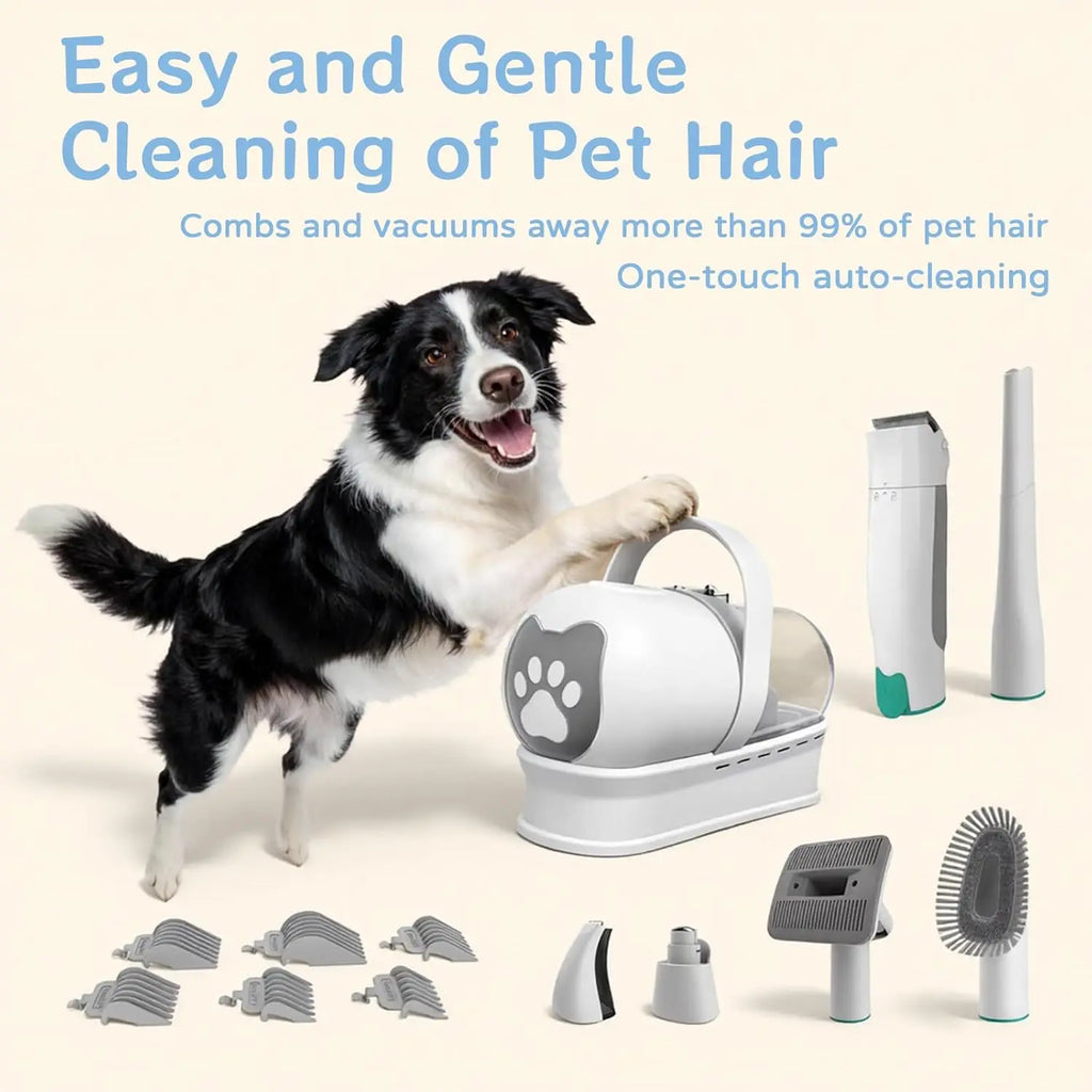 Dog Grooming Vacuum Kit, 7-in-1 Pet Clipper & Shedding Vacuum Brush – image 2