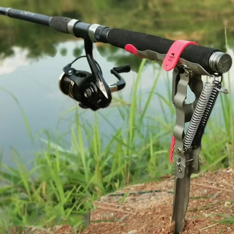 Spring Fishing Rod Holder - Automatic Folding Pole Stand