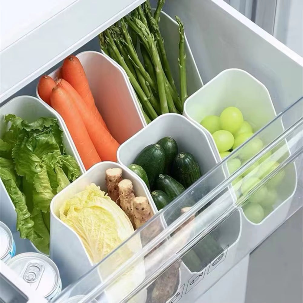 Fridge Organizer Bin – Clear Slanted Storage Box – image 2
