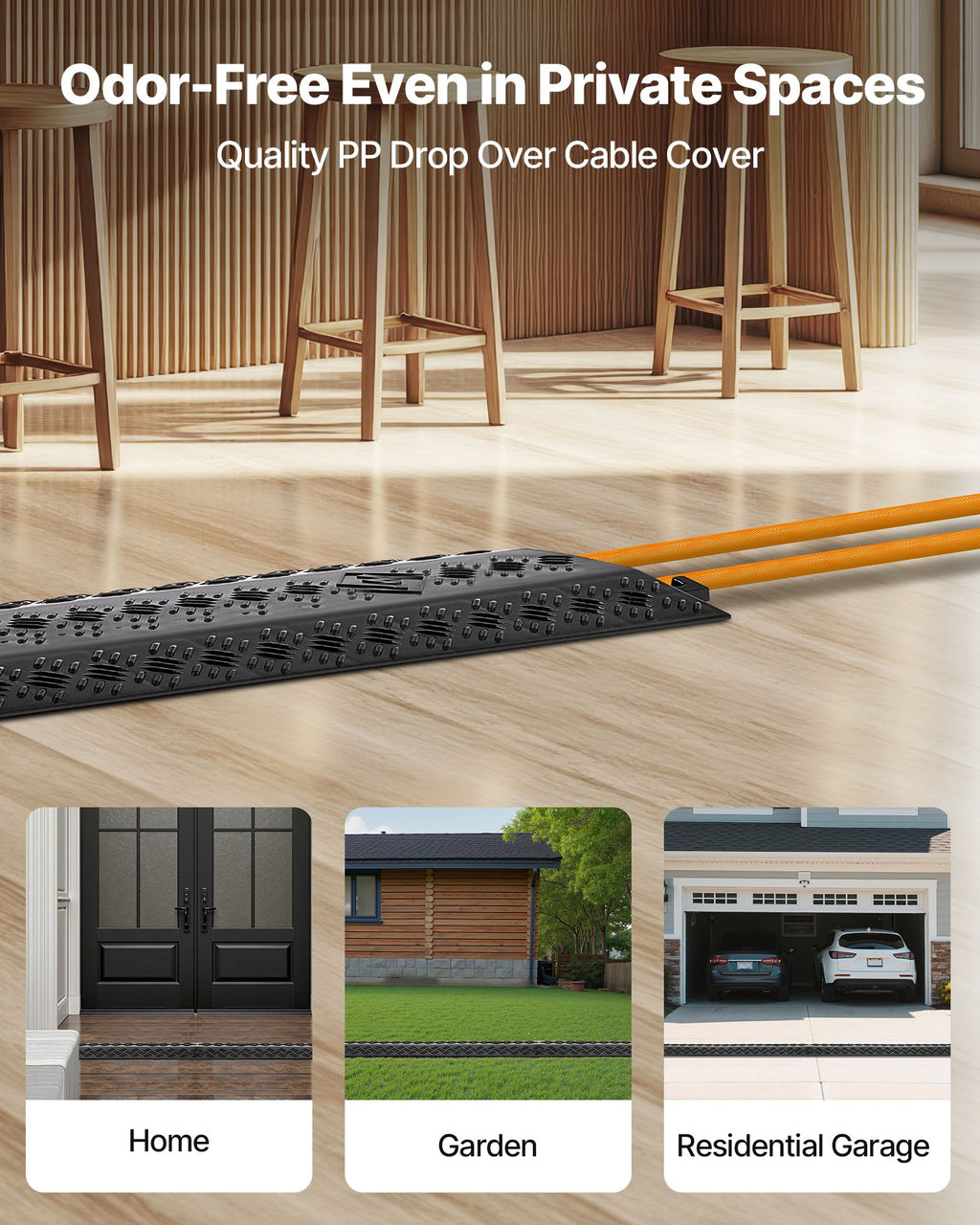 Drop Over Cable Cover Ramp 3-Pack, Heavy Duty Hose and Cord Protector – image 2