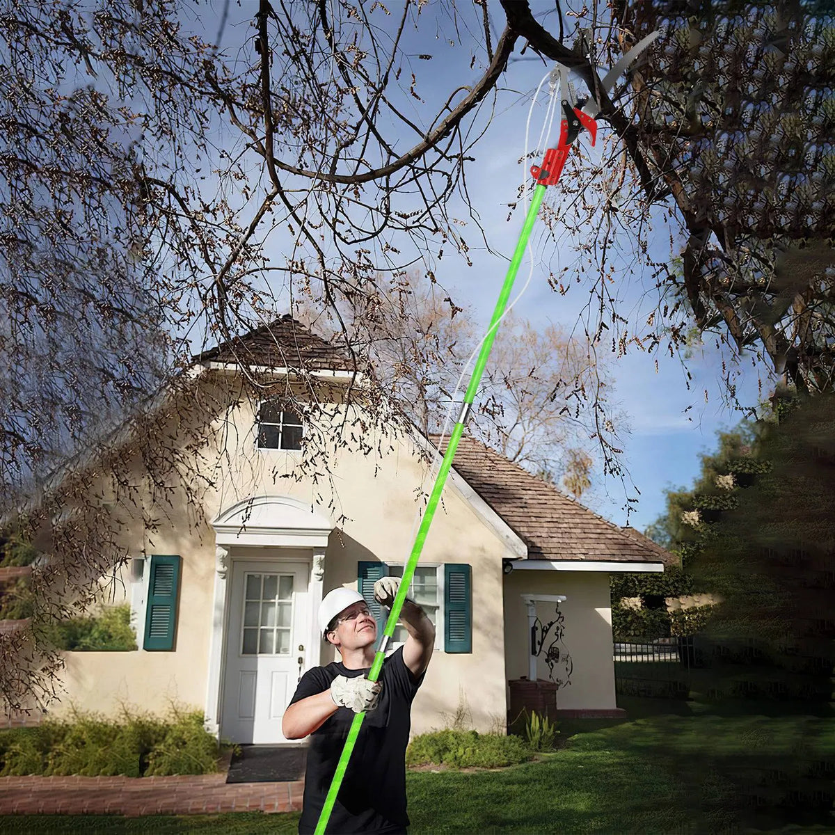 Extendable Manual Pole Saw and Tree Pruner, Up to 28 ft Reach – image 5