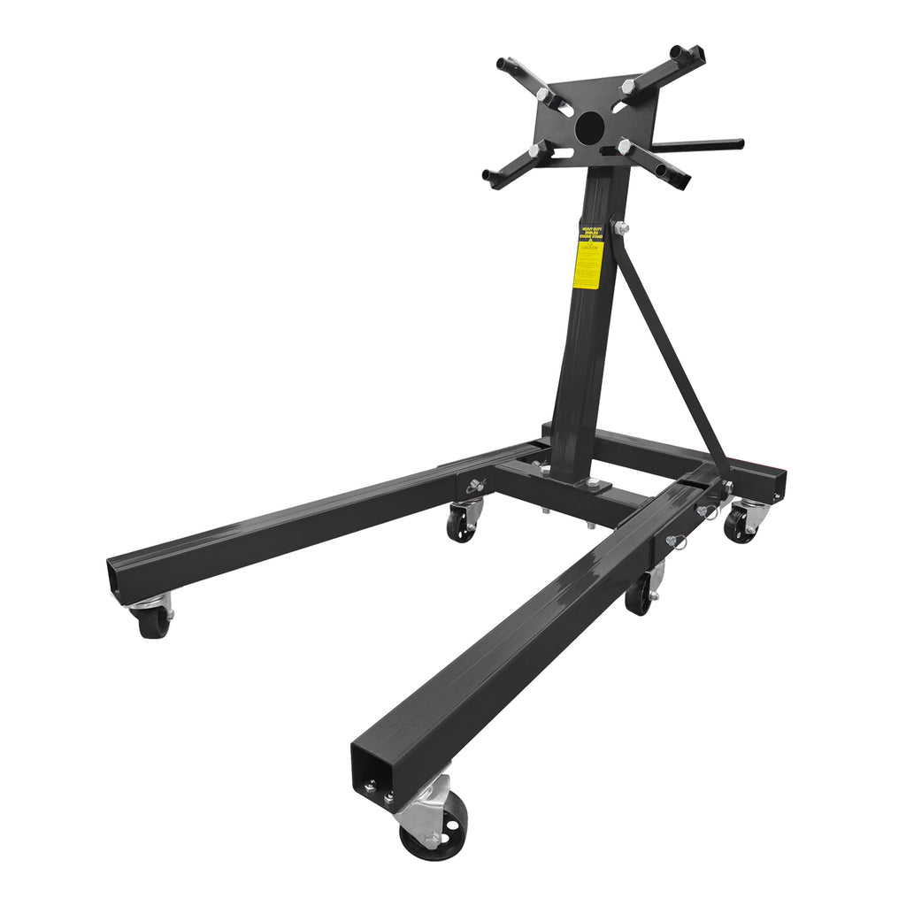 Engine Stand 2000 lb Rotating with 6 Casters, Folding Frame