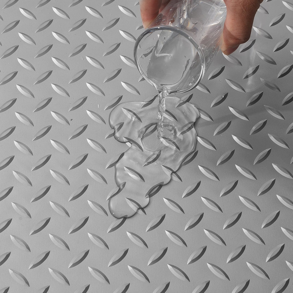 Garage Floor Mat Roll 4.9 x 13 ft, Diamond Texture Vinyl Flooring – image 7
