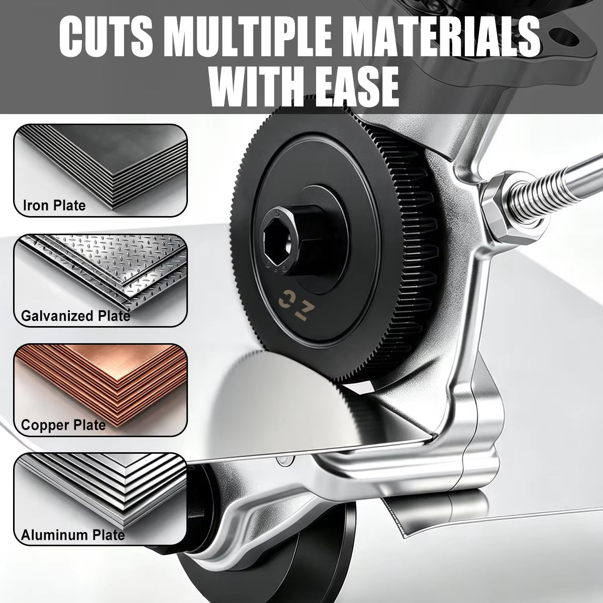 Double Head Sheet Metal Cutter - Electric Drill Plate Cutter Attachment