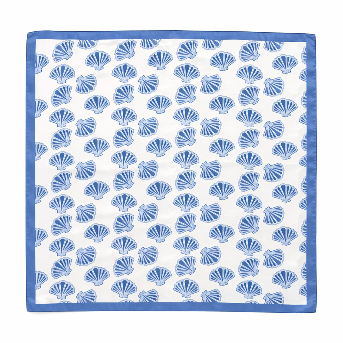 Shell Print Square Scarf – Coastal Neck & Hair Scarf – image 3