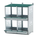 Chicken Nesting Box, 4-Compartment Galvanized Steel Wall Mount